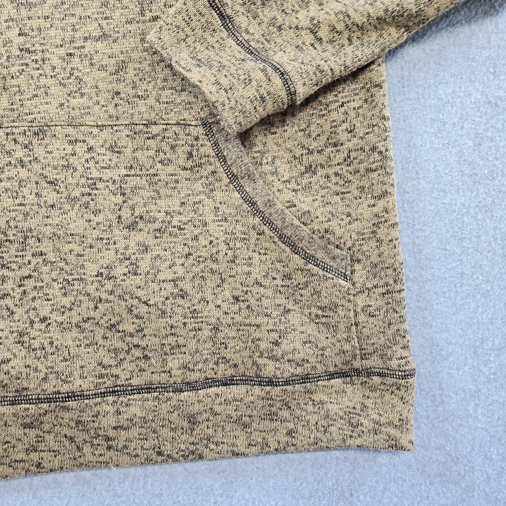 BKE‎ Hoodie Mens M Beige Pullover Hooded Pockets Tagless Fleece Striped